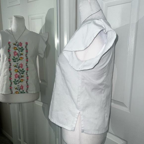 Gorgeous Vintage French Style Embroidered Blouse Size S - Picture 3 of 9